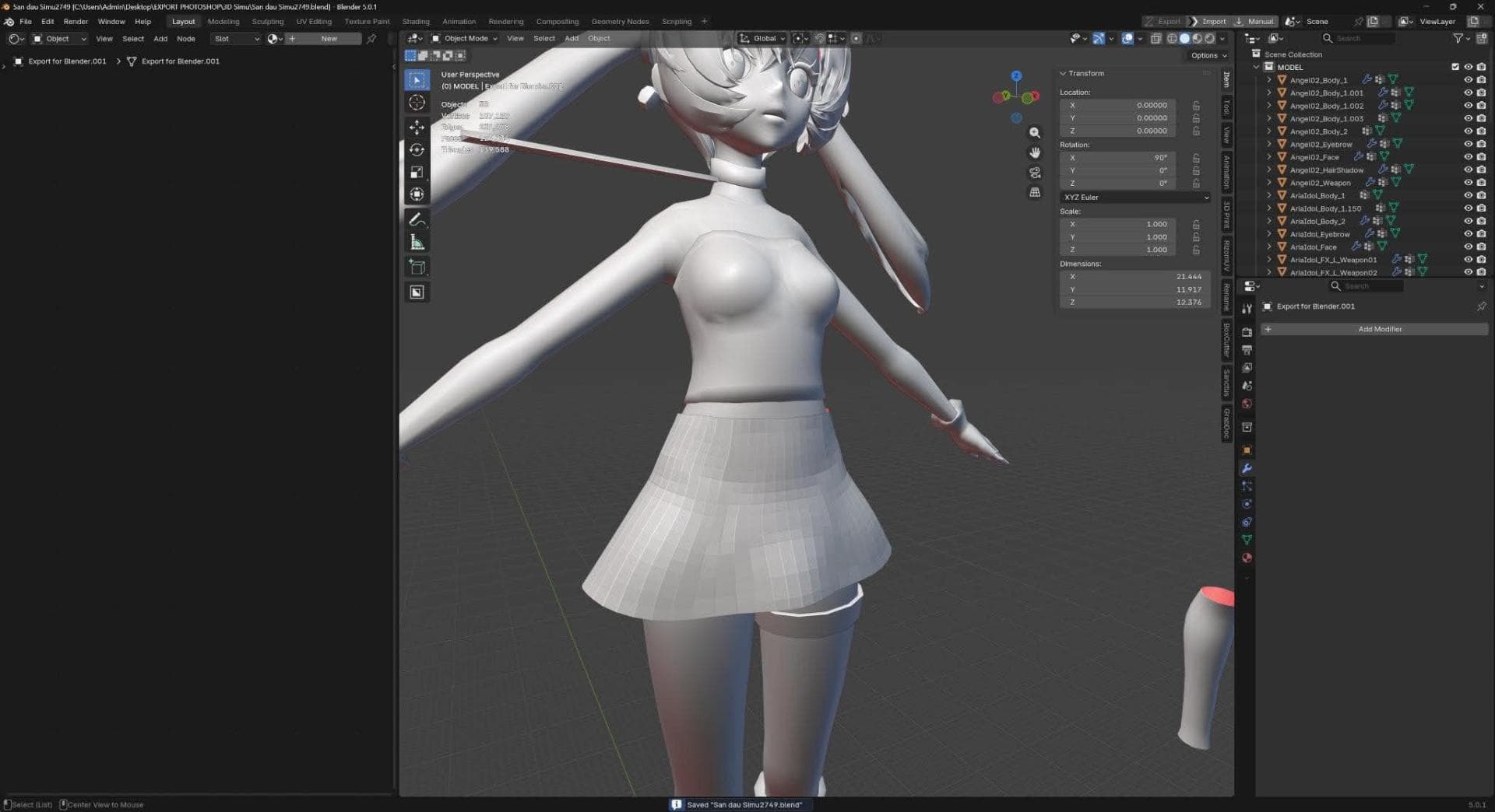 Audition-Inspired 3D Character – Female Dancer